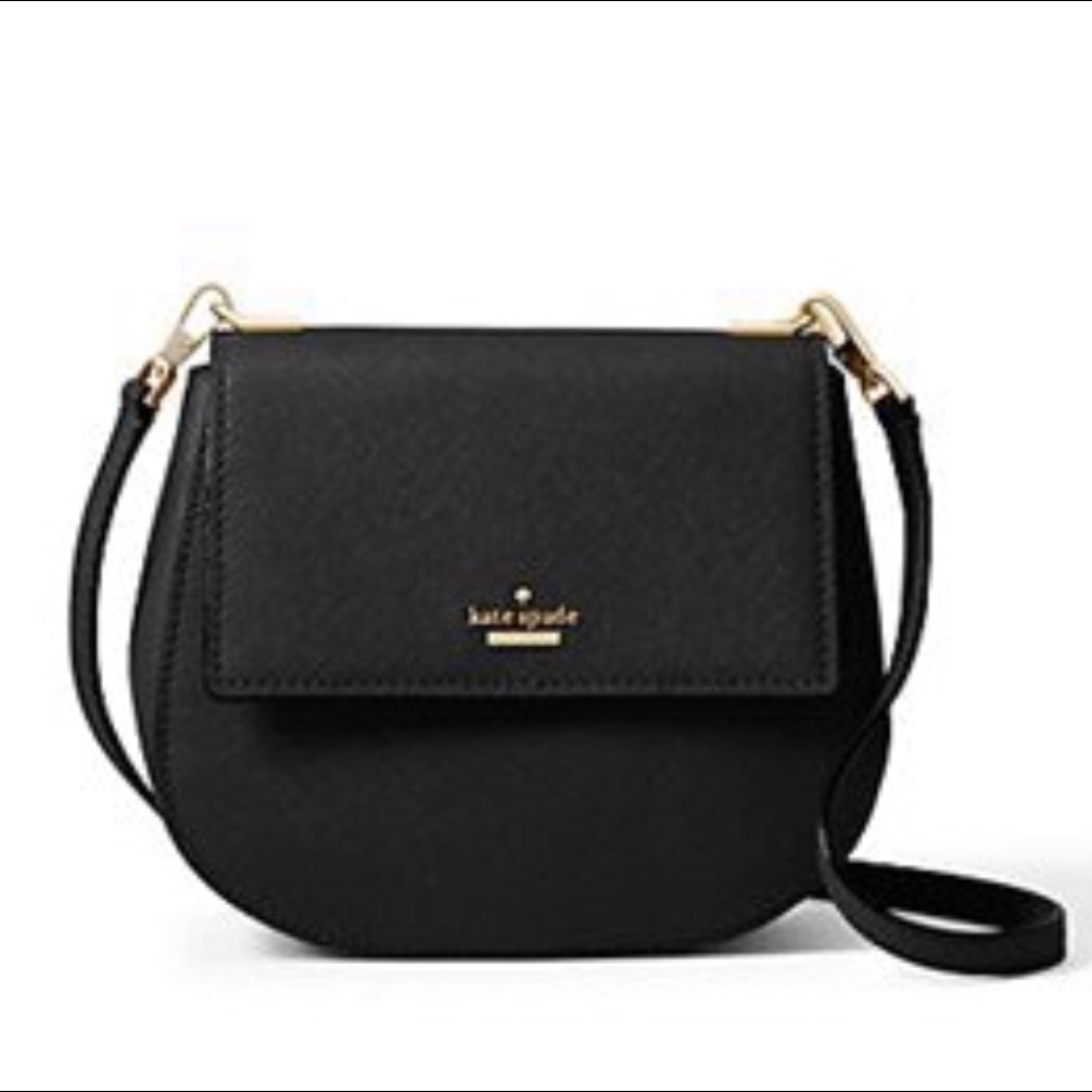 Nwot Kate Spade Black Saffiano Leather Crossbody